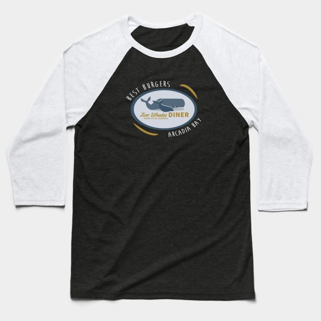 Two Whales Diner Shirt Baseball T-Shirt by fandemonium